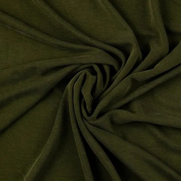 Pique tencel finished - olijfgroen