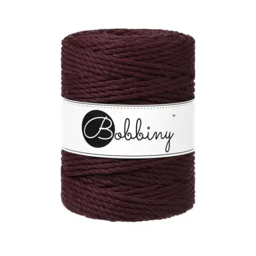 [TX-E079] Macrame 5mm - Burgundy - ropes 3PLY