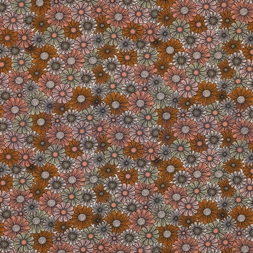 [VDS-4066] Fine Poplin Flowers Salmon