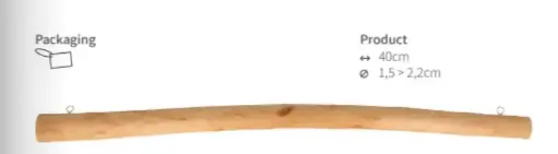 [14003882] Houten natuurlijk stok 40x2cm